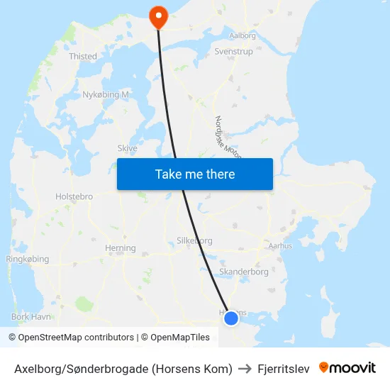 Axelborg/Sønderbrogade (Horsens Kom) to Fjerritslev map