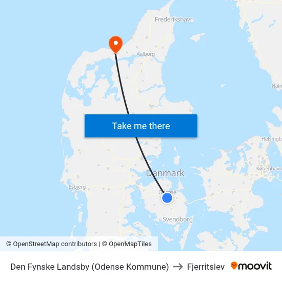 Den Fynske Landsby (Odense Kommune) to Fjerritslev map