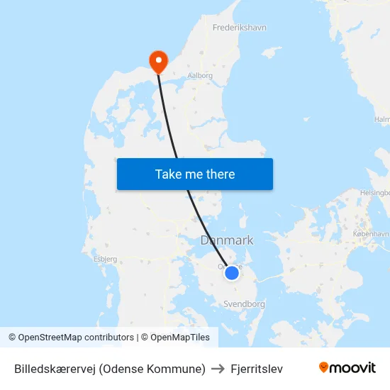 Billedskærervej (Odense Kommune) to Fjerritslev map