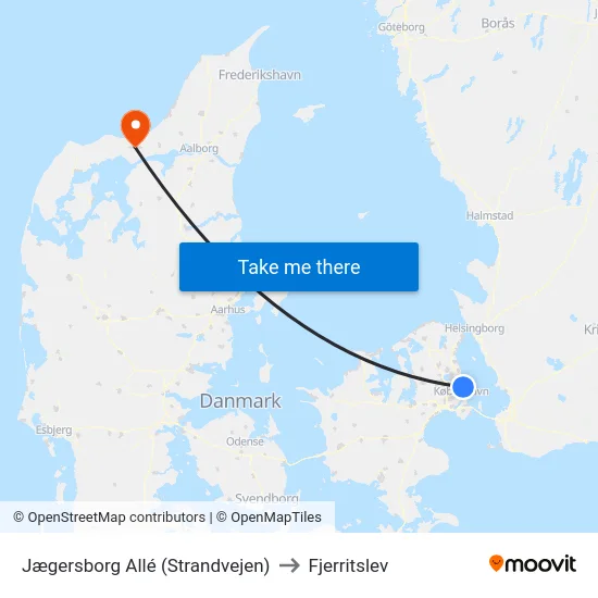 Jægersborg Allé (Strandvejen) to Fjerritslev map