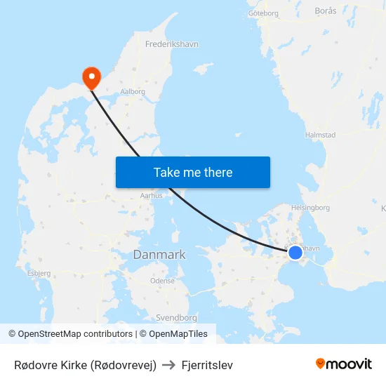 Rødovre Kirke (Rødovrevej) to Fjerritslev map