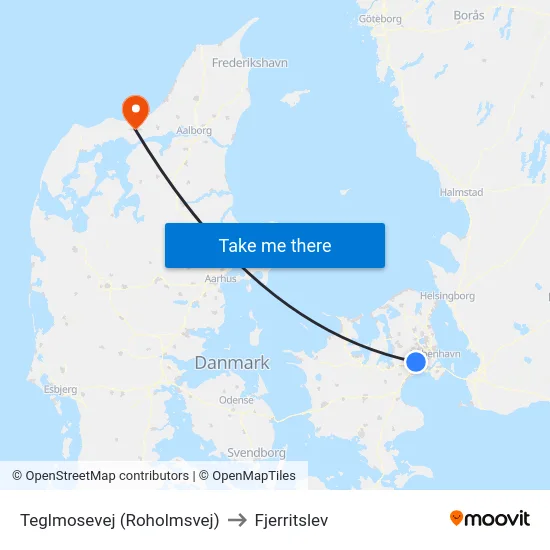 Teglmosevej (Roholmsvej) to Fjerritslev map
