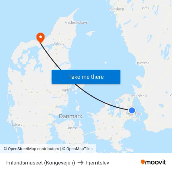 Frilandsmuseet (Kongevejen) to Fjerritslev map