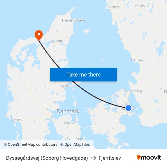 Dyssegårdsvej (Søborg Hovedgade) to Fjerritslev map