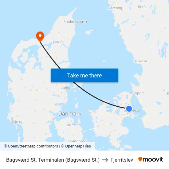 Bagsværd St. Terminalen (Bagsværd St.) to Fjerritslev map