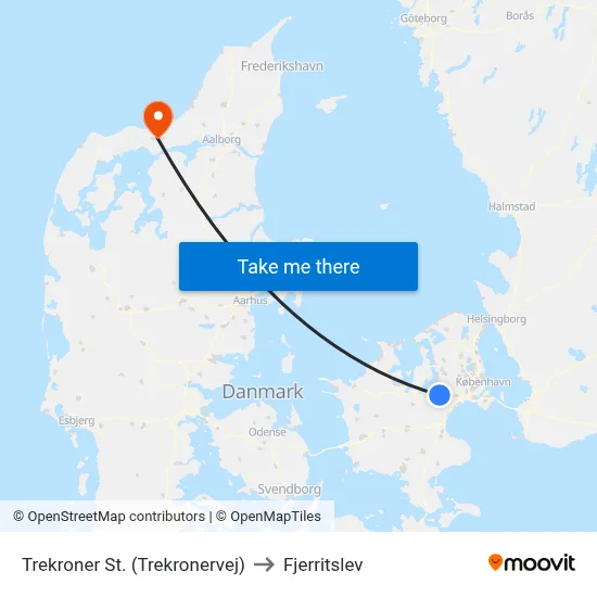 Trekroner St. (Trekronervej) to Fjerritslev map