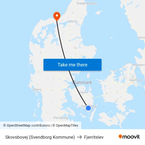 Skovsbovej (Svendborg Kommune) to Fjerritslev map