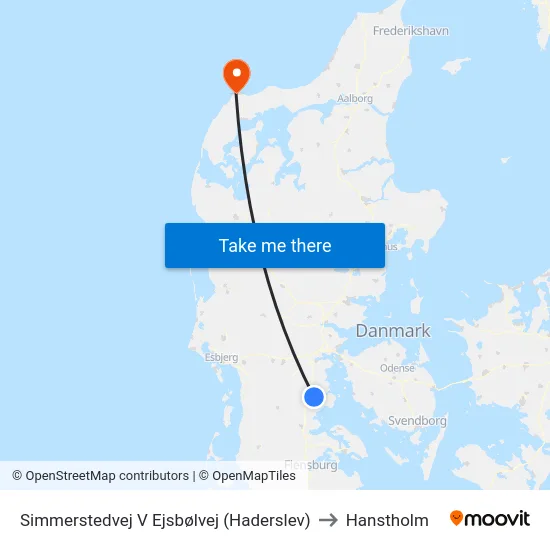 Simmerstedvej V Ejsbølvej (Haderslev) to Hanstholm map
