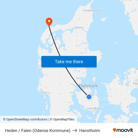 Heden / Falen (Odense Kommune) to Hanstholm map