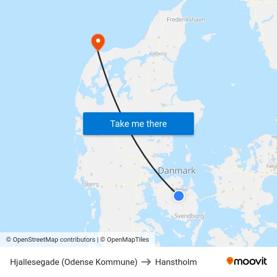 Hjallesegade (Odense Kommune) to Hanstholm map