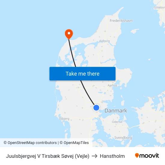 Juulsbjergvej V Tirsbæk Søvej (Vejle) to Hanstholm map