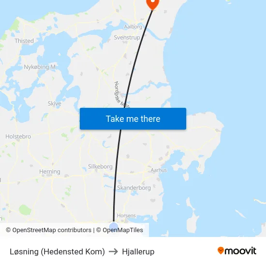 Løsning (Hedensted Kom) to Hjallerup map