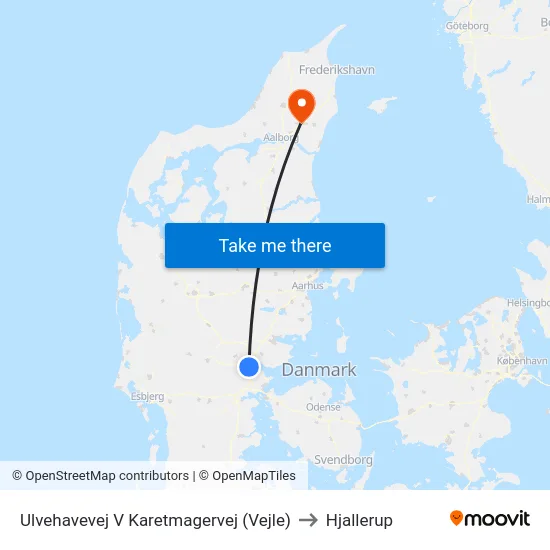 Ulvehavevej V Karetmagervej (Vejle) to Hjallerup map