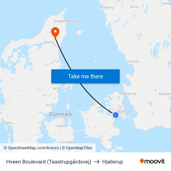 Hveen Boulevard (Taastrupgårdsvej) to Hjallerup map