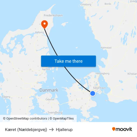 Kæret (Nældebjergvej) to Hjallerup map