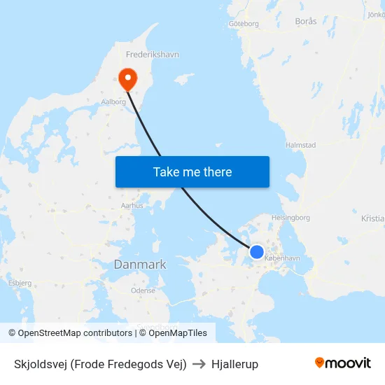 Skjoldsvej (Frode Fredegods Vej) to Hjallerup map