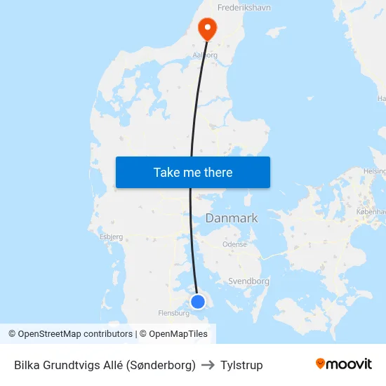 Bilka Grundtvigs Allé (Sønderborg) to Tylstrup map