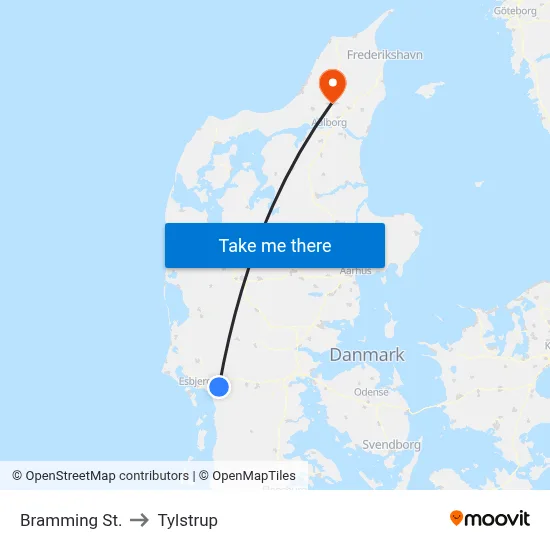 Bramming St. to Tylstrup map