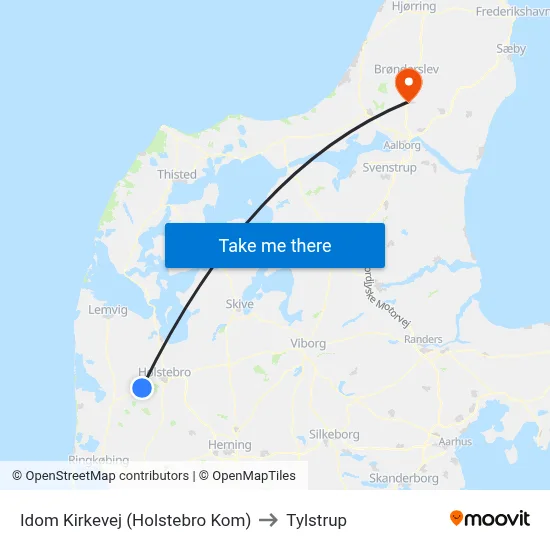 Idom Kirkevej (Holstebro Kom) to Tylstrup map