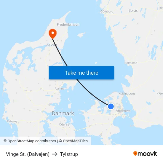 Vinge St. (Dalvejen) to Tylstrup map