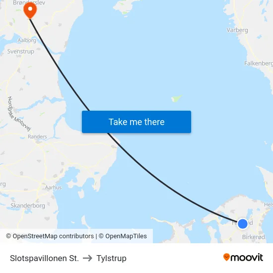 Slotspavillonen St. to Tylstrup map