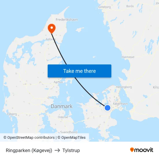 Ringparken (Køgevej) to Tylstrup map
