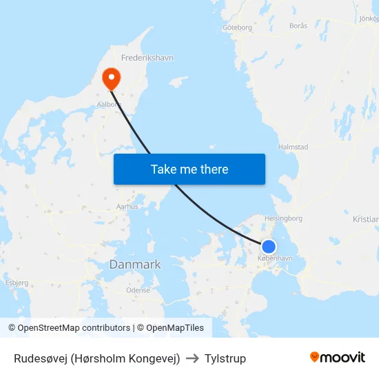 Rudesøvej (Hørsholm Kongevej) to Tylstrup map