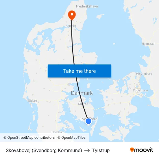 Skovsbovej (Svendborg Kommune) to Tylstrup map