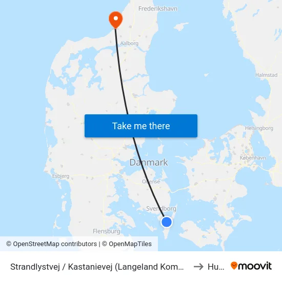 Strandlystvej / Kastanievej (Langeland Kommune) to Hune map