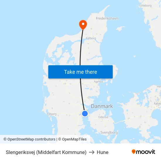Slengeriksvej (Middelfart Kommune) to Hune map