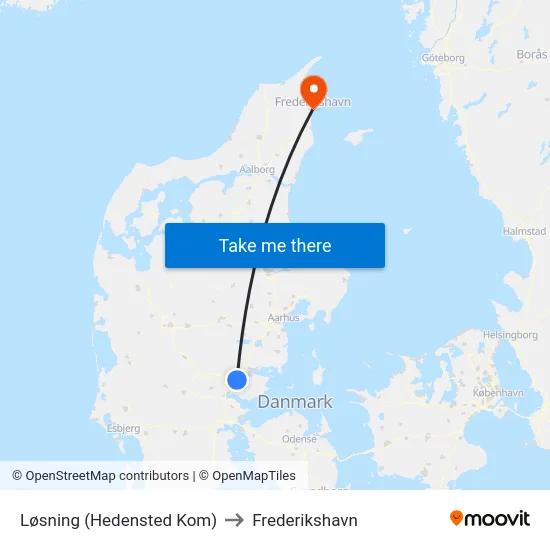 Løsning (Hedensted Kom) to Frederikshavn map