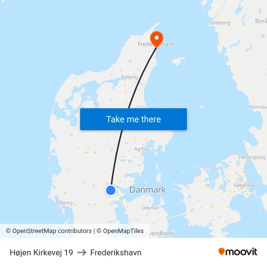 Højen Kirkevej 19 to Frederikshavn map
