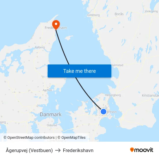 Ågerupvej (Vestbuen) to Frederikshavn map