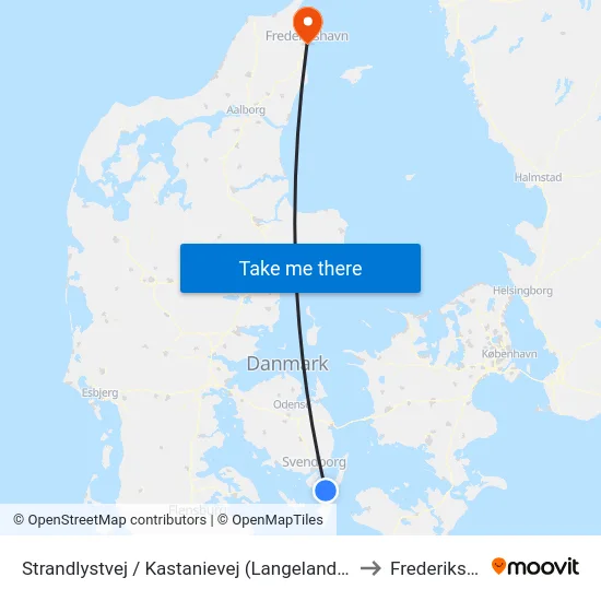 Strandlystvej / Kastanievej (Langeland Kommune) to Frederikshavn map