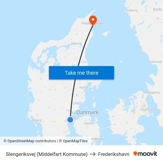 Slengeriksvej (Middelfart Kommune) to Frederikshavn map