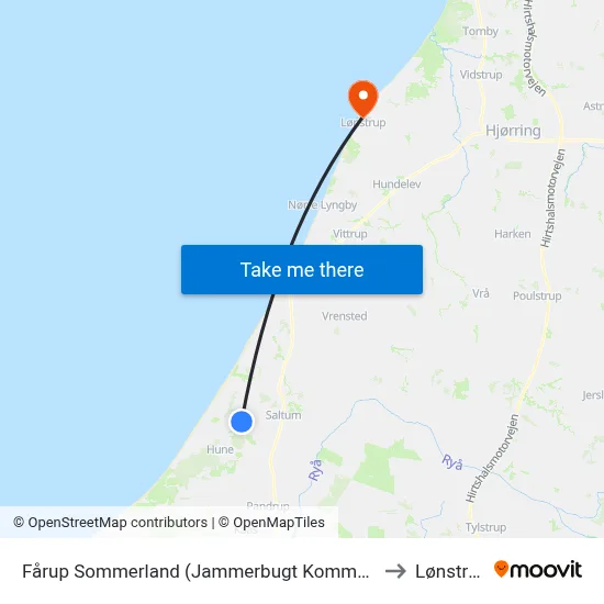 Fårup Sommerland (Jammerbugt Kommune) to Lønstrup map