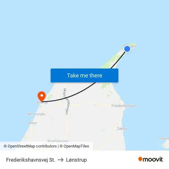 Frederikshavnsvej St. to Lønstrup map