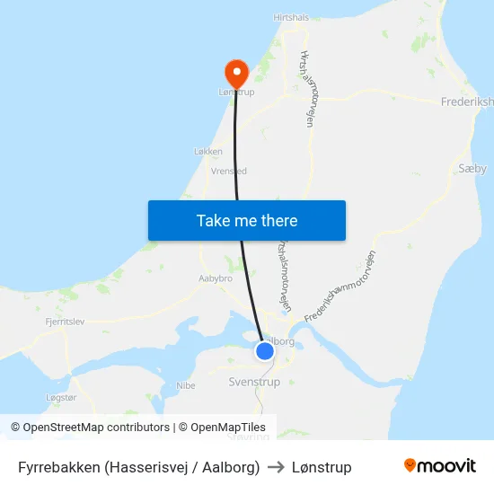 Fyrrebakken (Hasserisvej / Aalborg) to Lønstrup map