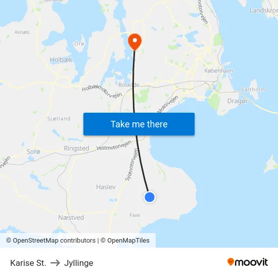 Karise St. to Jyllinge map