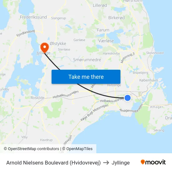 Arnold Nielsens Boulevard (Hvidovrevej) to Jyllinge map