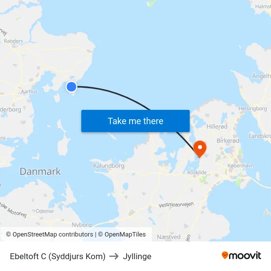 Ebeltoft C (Syddjurs Kom) to Jyllinge map