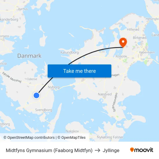 Midtfyns Gymnasium (Faaborg Midtfyn) to Jyllinge map