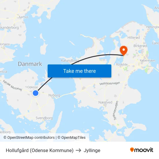 Hollufgård (Odense Kommune) to Jyllinge map