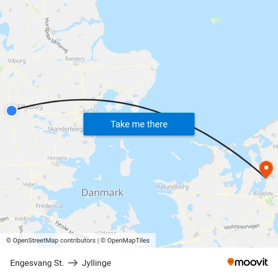 Engesvang St. to Jyllinge map