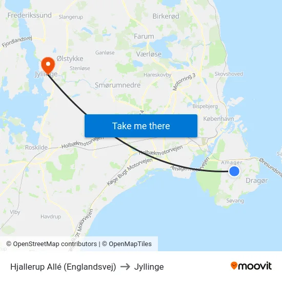Hjallerup Allé (Englandsvej) to Jyllinge map