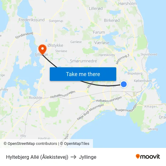 Hyltebjerg Allé (Ålekistevej) to Jyllinge map