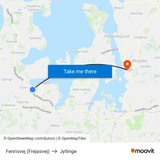 Fenrisvej (Frejasvej) to Jyllinge map