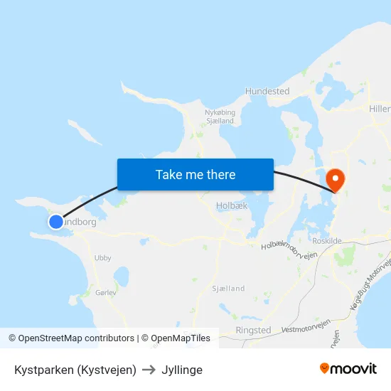 Kystparken (Kystvejen) to Jyllinge map