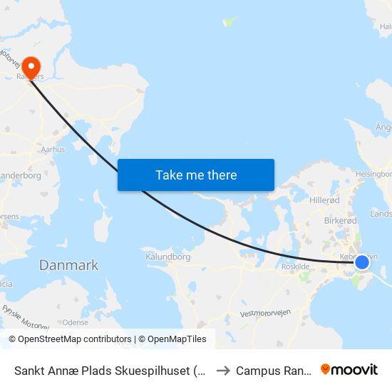 Sankt Annæ Plads Skuespilhuset (Sankt Annæ Plads) to Campus Randers VIA map