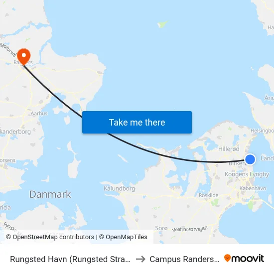 Rungsted Havn (Rungsted Strandvej) to Campus Randers VIA map